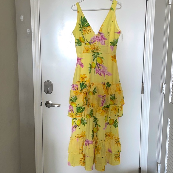 Since M maxi dress yellow with flowers super fresh - Picture 4 of 4